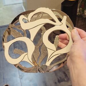 Calla Lily Trivet,EUC/ '80's Vintage,Wm.A.Rogers Co.